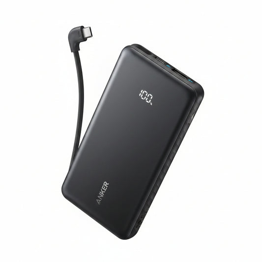 Anker zolo power bank Batterie externe (10000 mAh / 22,5 W / câble USB-C intégré)