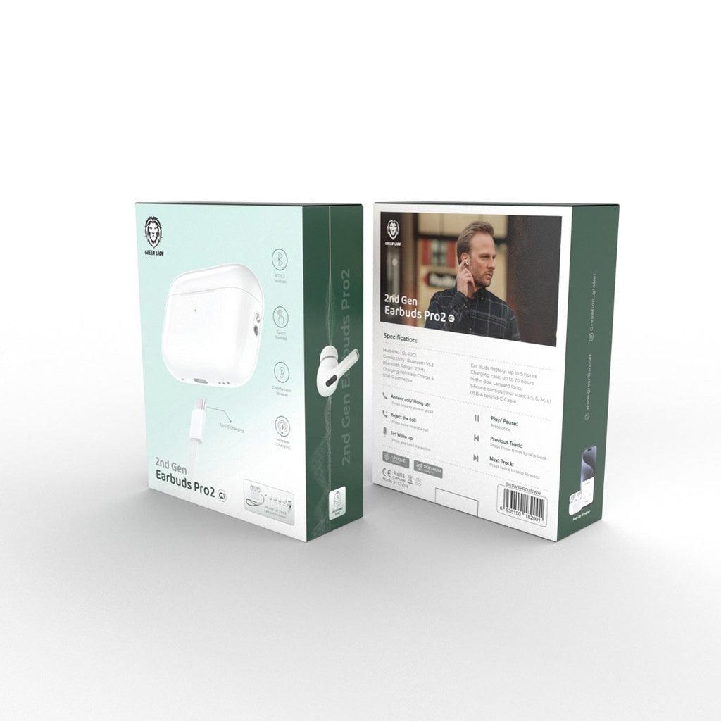 Green Lion Earbuds Pro 2 2e génération USB-C G1 Écouteurs