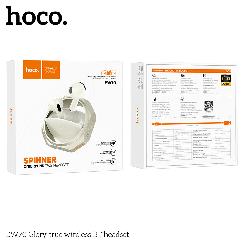 HOCO SPINNER CYBERPUNK TWS HEADSET EW70