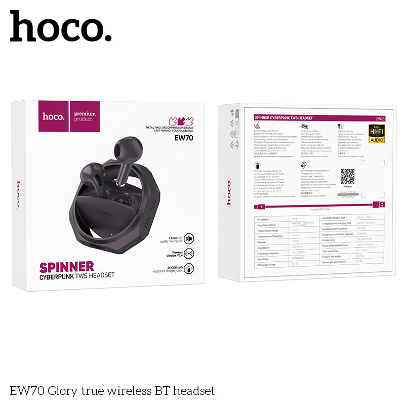 HOCO SPINNER CYBERPUNK TWS HEADSET EW70