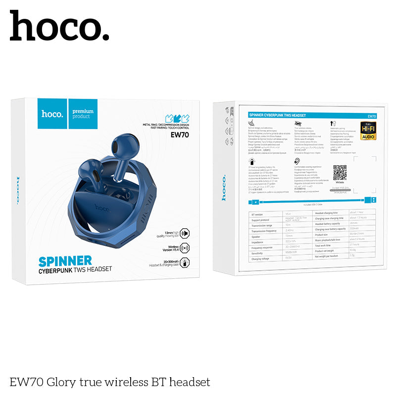 HOCO SPINNER CYBERPUNK TWS HEADSET EW70